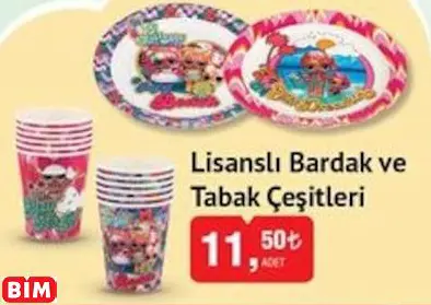 LİSANSLI BARDAK VE TABAK ÇEŞİTLERİ
